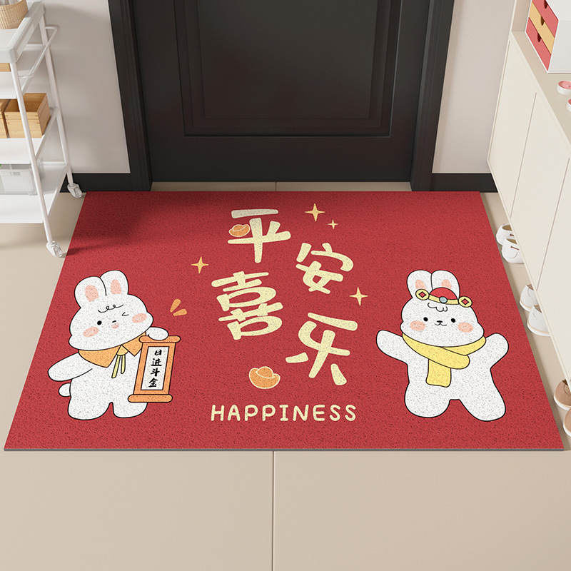 地垫入户门门垫2024新款龙年门口丝圈进门家用蹭土脚垫可裁剪垫子
