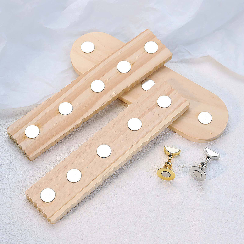 Magnetic Nail Holder Set Wooden Practice Display Stand Nail