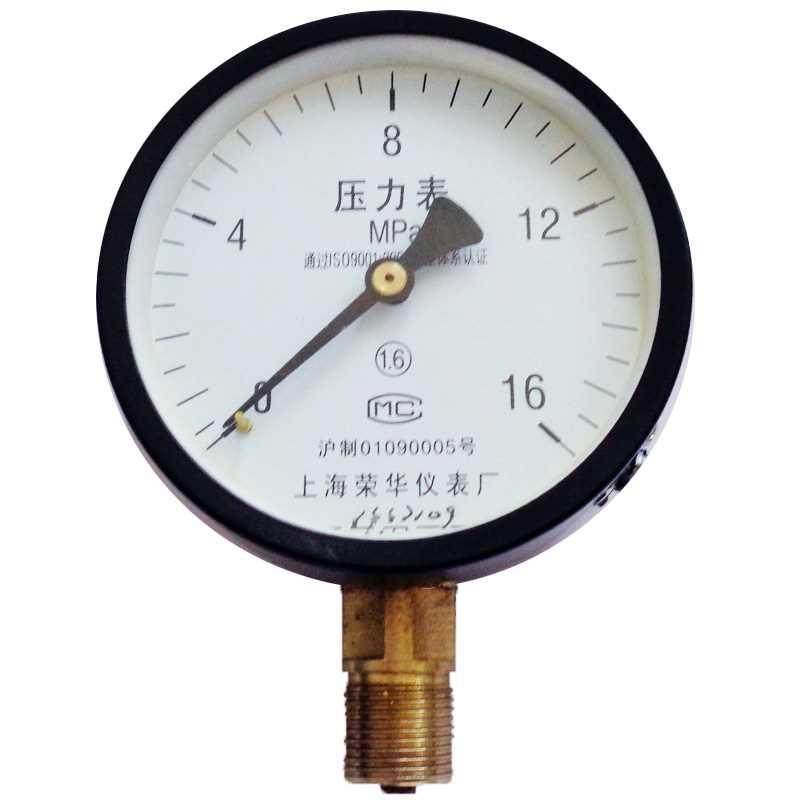 .上0-1表6MPA普通压力仪表测量气压表检测水压海表径向Y100