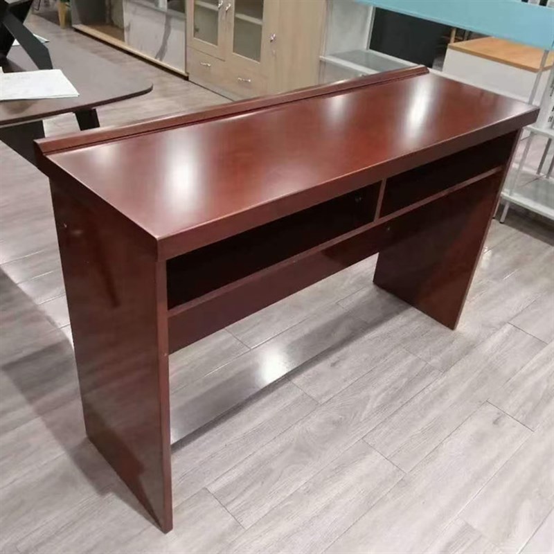 南宁办公家具双人培训桌油漆实木贴木皮会议桌条桌主席台现货包邮