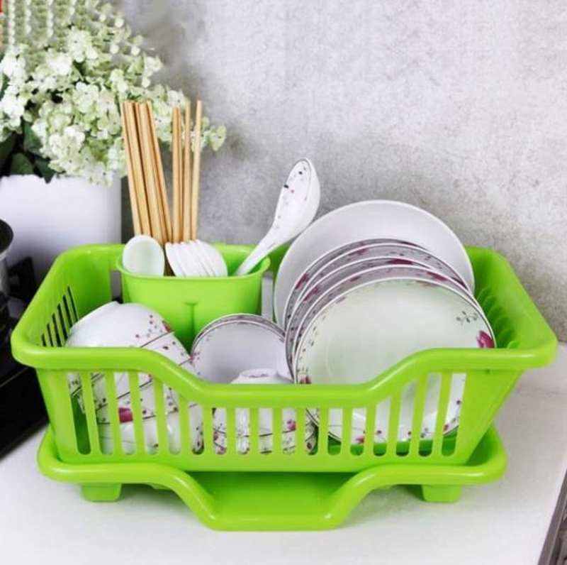 碗盘厨房置物架水槽上方单层槽边餐具杯架碗架家用三件套架子收纳