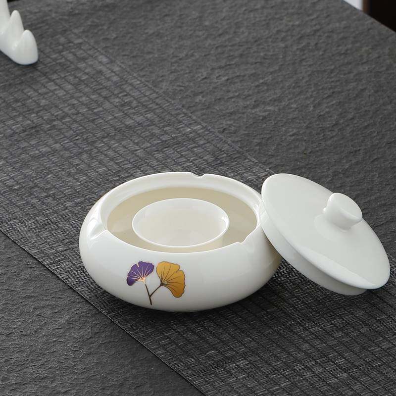 不干墨火锅砚台带盖陶瓷墨池带笔搁墨碟墨斗装墨汁盒墨盘文房四宝