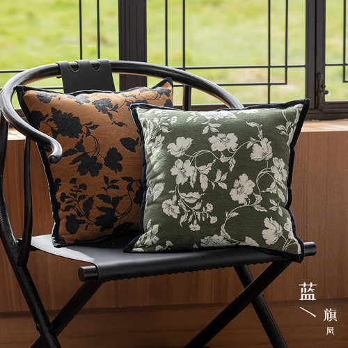 复古美拉德棕色系抱枕现代简约客厅沙发靠枕设计师轻奢靠垫腰枕套