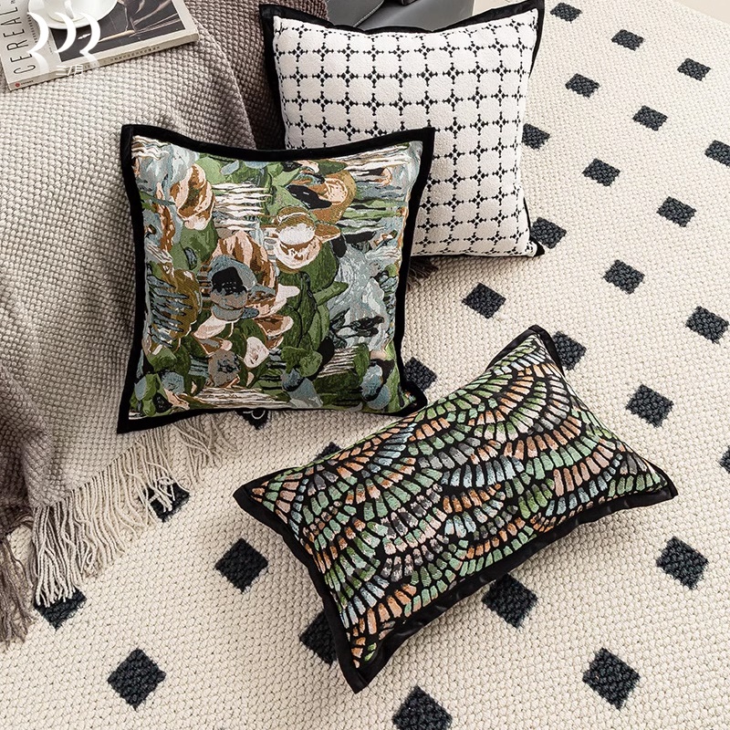 现代简约ins风毛绒抱枕靠垫沙发客厅飘窗北欧轻奢靠枕床头抱枕套