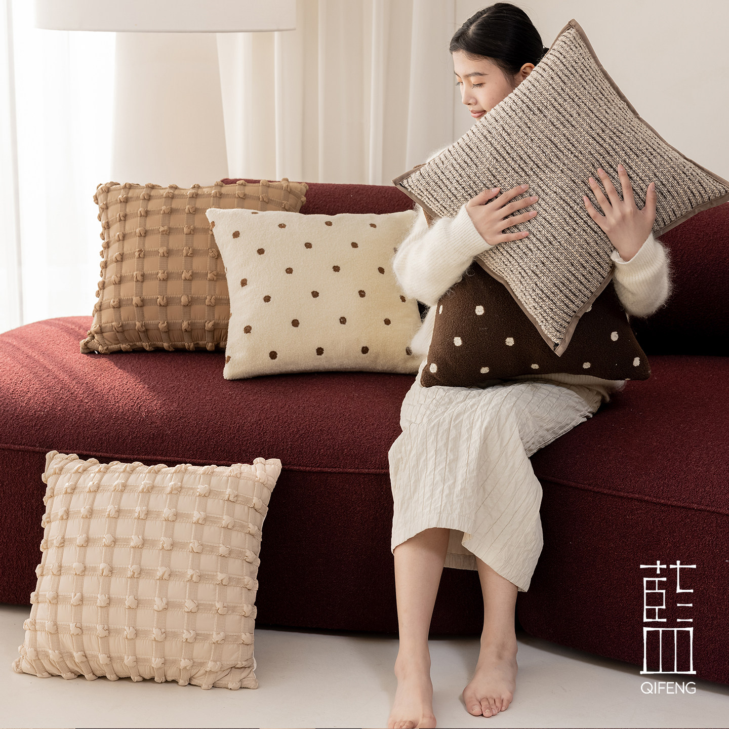 温柔治愈系抱枕合集 | 软糯肌理感 客厅沙发卧室氛围感秋冬靠垫,居家布艺,靠垫/抱枕,淘宝优惠券,粉丝福利购,淘宝优惠卷