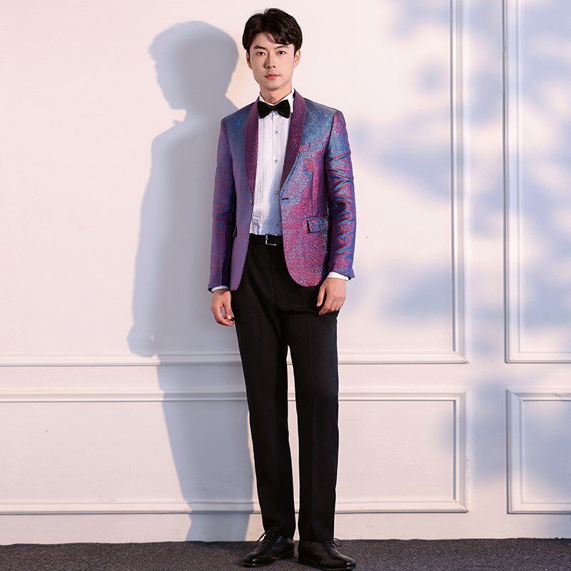 极速演出服男装西服套装男士歌手舞台艺考礼服帅气西装男士合唱团