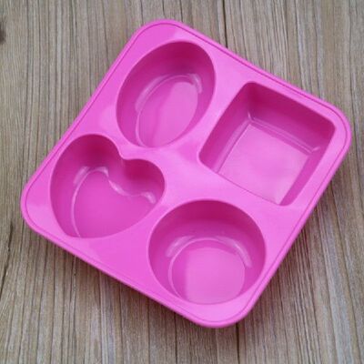 极速4 Cavities Heart Square Round Oval Geometry Silicone Soa