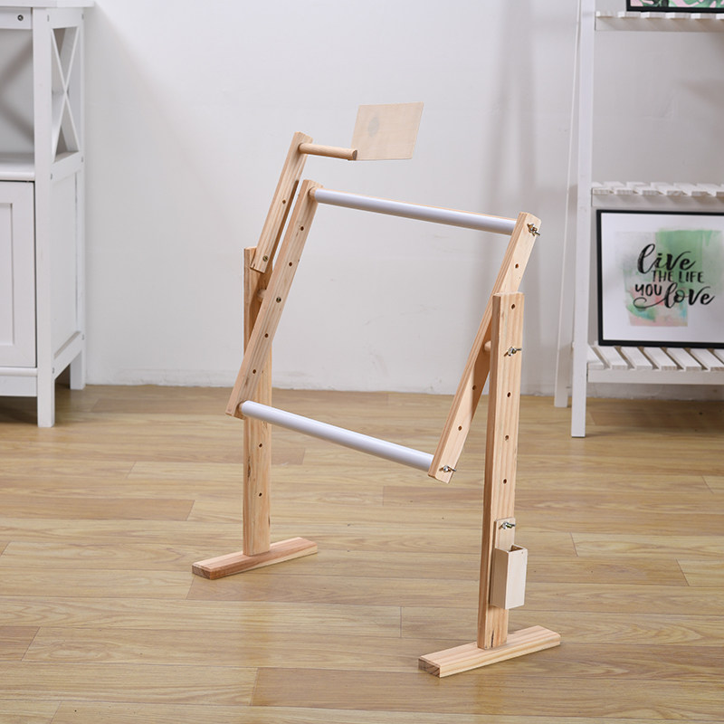 小号十字绣架子绣绷可调立式实木绣花通用支架刺绣台式加厚绣架