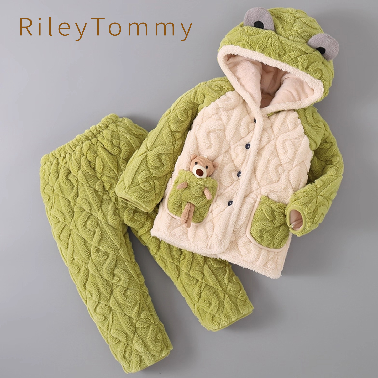 英国RileyTommy珊瑚法兰绒睡衣