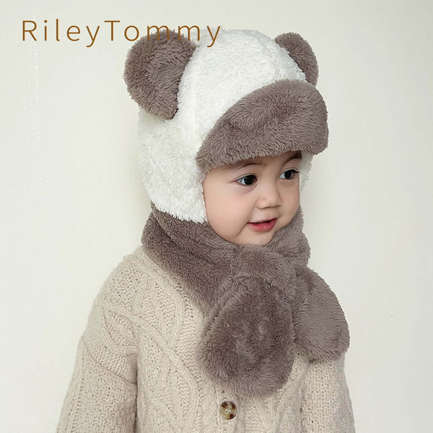 英国RileyTommy一体帽保暖围脖