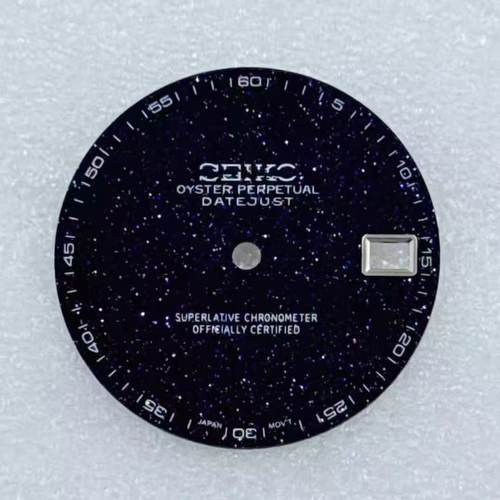 蓝金石表盘，  表盘直径28.5mm，NH35表盘，手表，手表订制logo