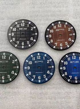 32mm新款手雷表盘 适合装nh35机芯  绿色夜光 改装字面