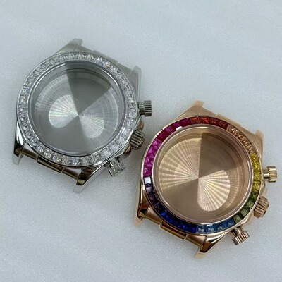 VK63机芯头粒表壳蓝宝石玻璃 适合29.5 mm表盘 手表改装配件