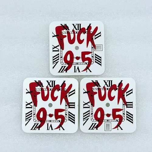 新款方形表盘个性字面无夜光适装NH35机芯26.9X26.9mm