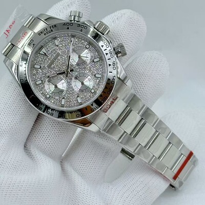 VK63壳带套装 石英机芯 改装多功能计时熊猫钻石盘手表配件