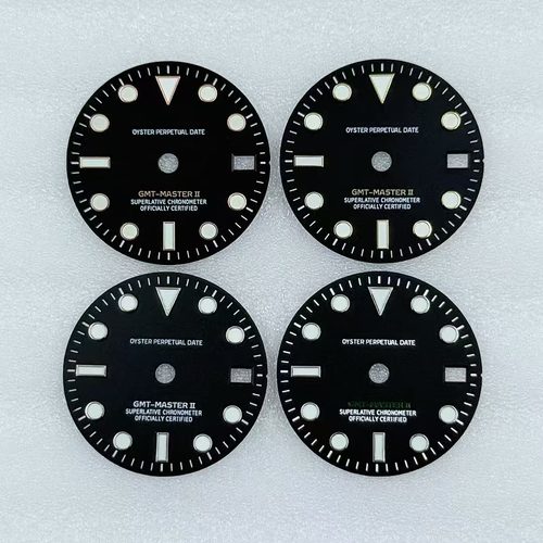 GMT新款改装表盘 28.5mm适装nh34机新绿夜光