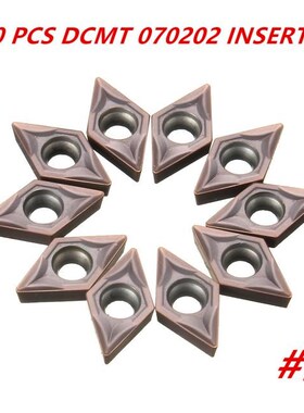 极速10Pcs DCMT070202 Carbide Alloy Indexable Insert Purple C