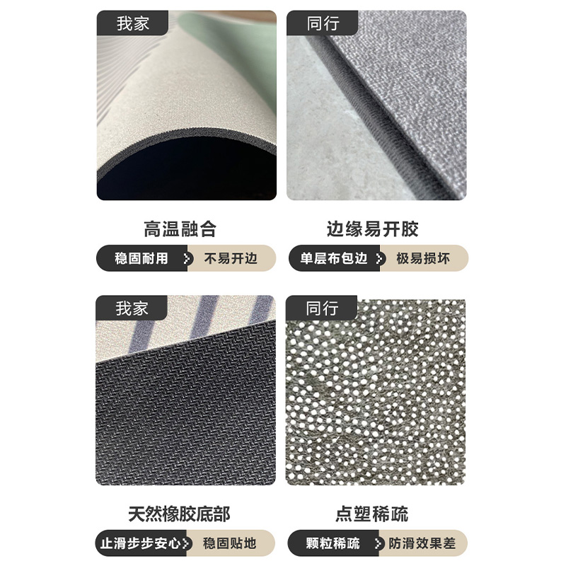 厨房地垫吸水防滑防油耐磨可擦免洗地毯浴室卫生间脚垫硅藻泥垫子