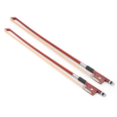 Violin Bow Horsehair Wood Stick Plastic Handle Fiddle Bows