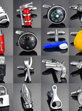 New Luxury Sandhour Cufflinks High-grade Safety Hat/Fire Ext