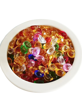 宝石装藏七彩水晶元宝摆件家居装饰小鱼缸底砂招财进宝装聚宝盆