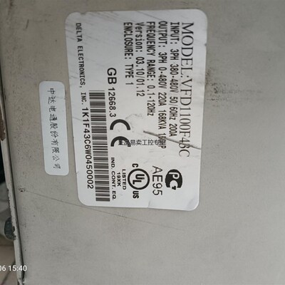 好货台达变频器VFD1100F43C功能包好议价成色新