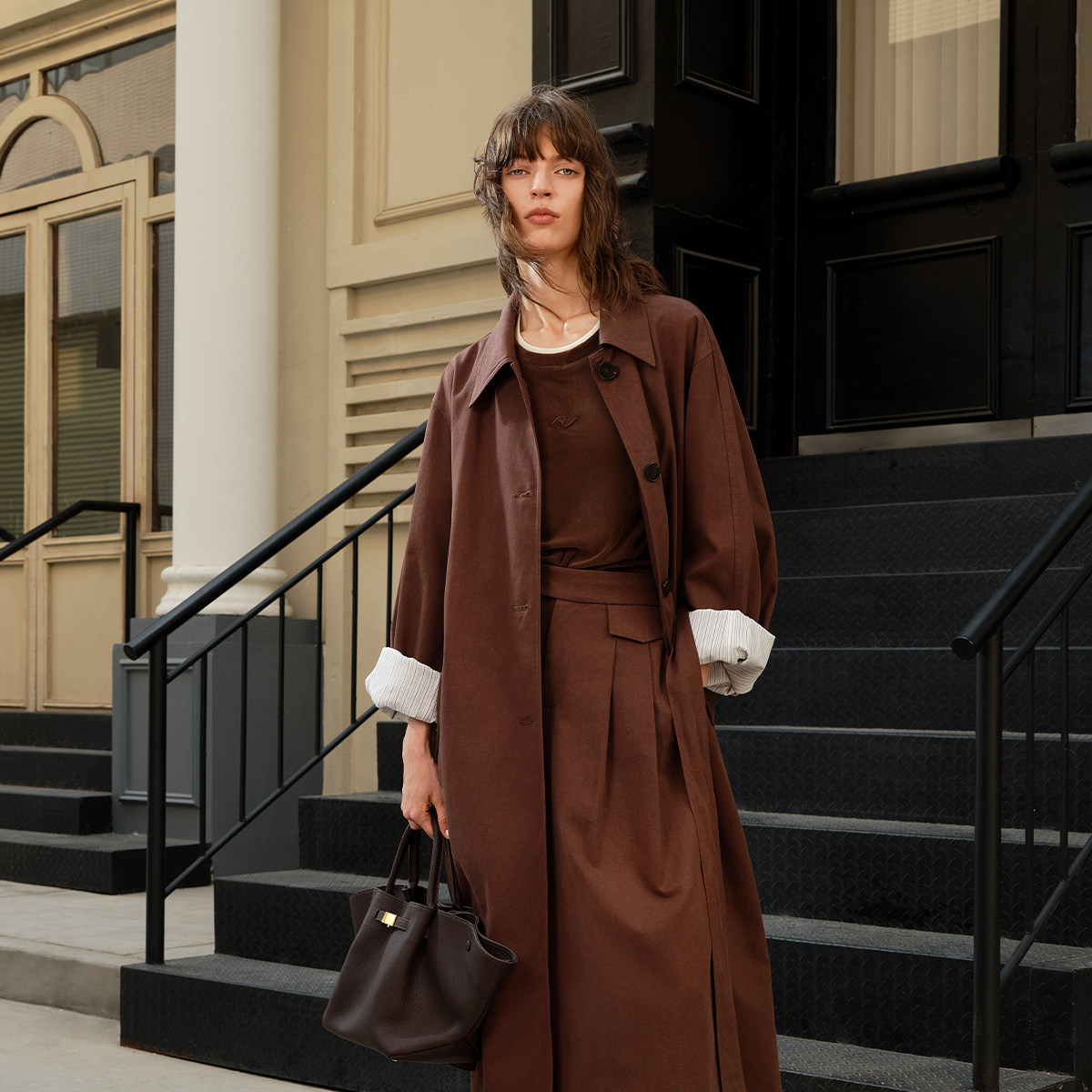 AITU中长款2025秋季新款休闲设计感风衣女宽松显瘦百搭外套,女装/女士精品,毛呢外套,淘宝优惠券,粉丝福利购,淘宝优惠卷