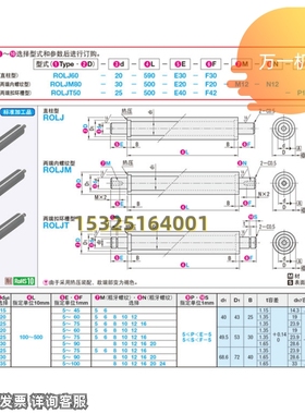 带轴配管滚轮ROLJ ROLJM ROLJT50 60 80-15 20 25 30 35-L100~500
