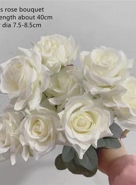 9roses/bunch  Aritificial Nora rose living room decoration