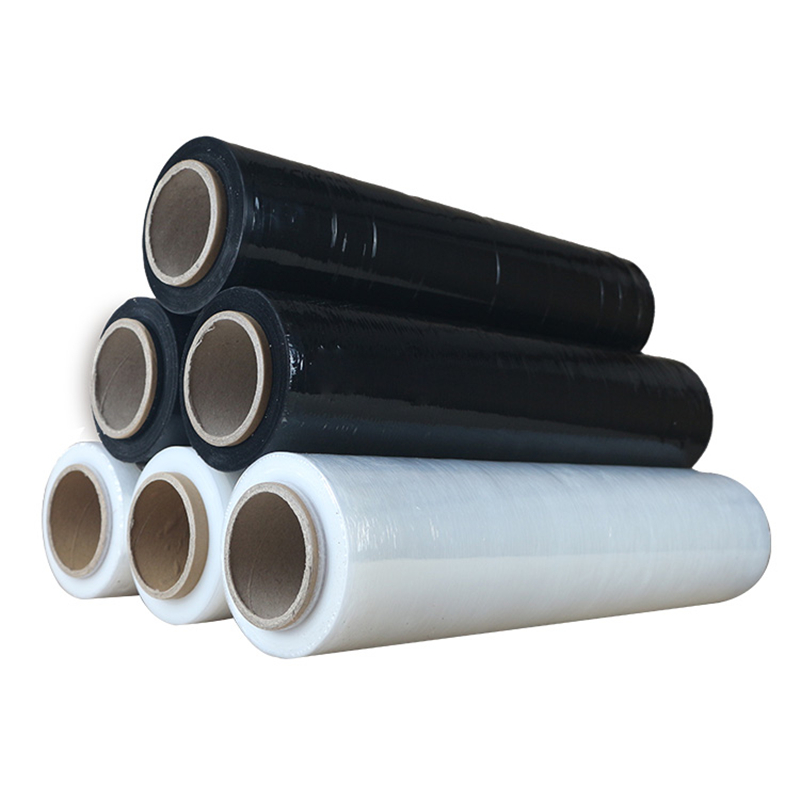 缠绕膜打包膜大卷拉伸黑色包装工业自粘PE塑料薄膜保护膜规格齐全