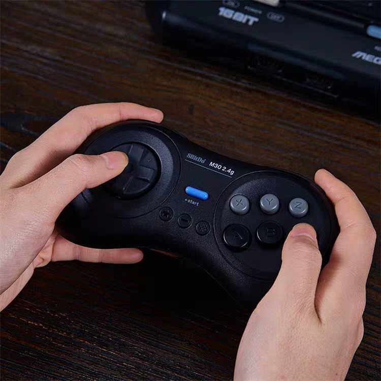 极速八位堂M30 2.4G无线手柄 支持世嘉MD游戏机 有线电脑NSwitch