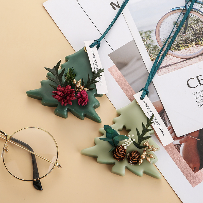 厂家香薰蜡片祛味留香片圣诞款芳香空气清新衣柜留香蜡片挂件