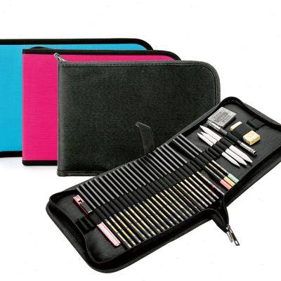 新品学生素描工具袋插笔袋收纳包对折画笔包折叠式帆布笔帘3648孔,文具电教/文化用品/商务用品,笔袋,淘宝优惠券,粉丝福利购,淘宝优惠卷