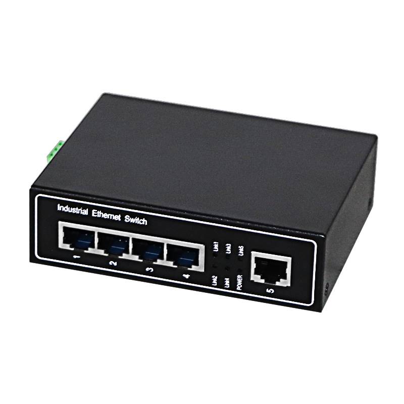 aopre(欧柏互联)百/千兆5口工业级交换机乙太网集线器防雷导轨式