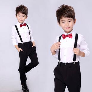 极速l男生演出服六服一中小学生出儿童大合演服背带裤表演儿童礼