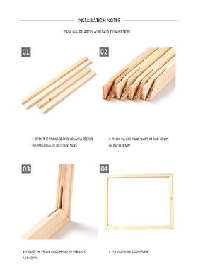 5X 40X50 Cm Wooden Frame DIY Picture Frames Art Suitable