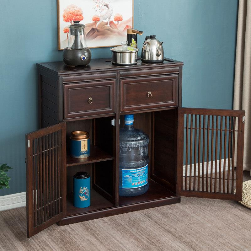 茶柜边柜新中式烧茶柜架泡茶台烧水壶一体茶水柜置物架小型茶车