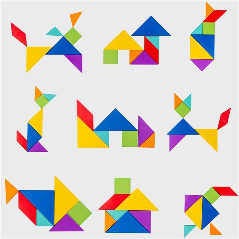 新品Magnetic 3D Puzzle Jigsaw Tangram Game Montessori Learni