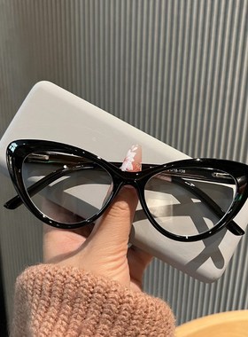 速发MoaTR0三角猫眼蝶男弹配架可簧近视眼睛镜框形潮