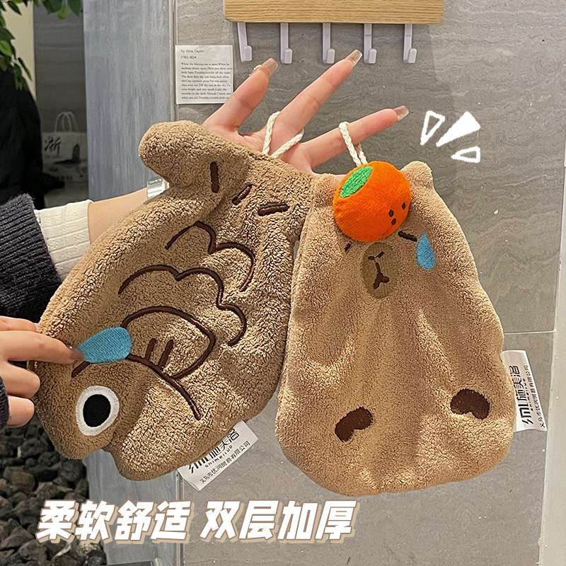 寿司擦手巾速干不掉毛儿童方巾手帕挂式加厚家用厨房抹布擦桌布