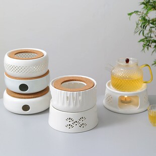 蜡烛温茶炉陶瓷底座家用保温炉加A热煮茶温茶器餐厅酒店花茶暖茶