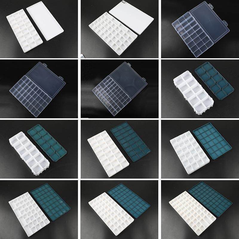 水粉水彩调色盒12格24格36格48格橡胶软盖颜料盒美术画画用品