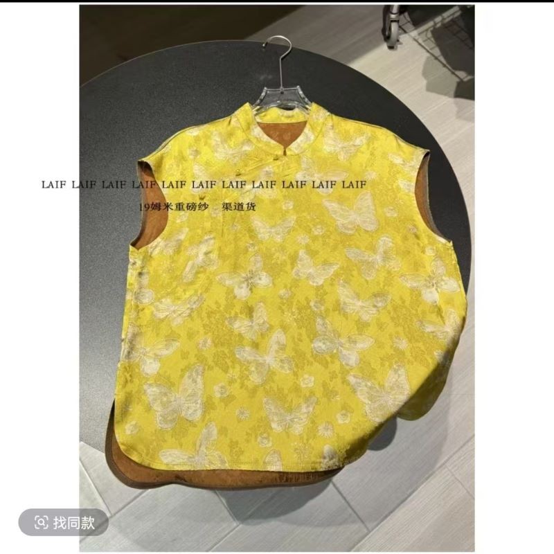 新中式女装2025夏装独特别致设计感唐装中国风提花无袖马甲图片