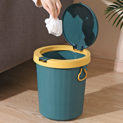 按压式带盖垃圾桶家用卧室卫生间厕所简约客厅轻奢拉圾筒厨房纸篓
