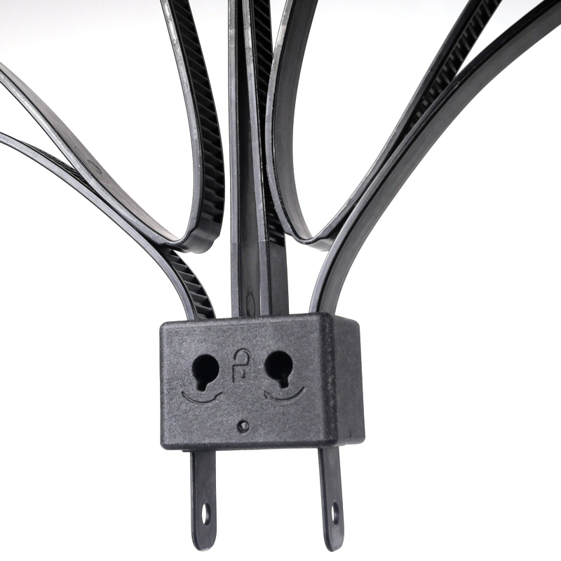 白黑黄加长款约束带重复使用紮带升级版摺叠可携式捆绑带双孔解锁