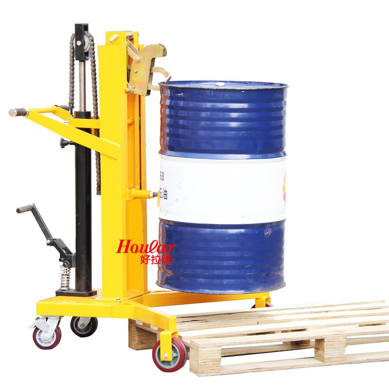 特惠450宽支腿脚踏式液压油桶车450计量式托盘油桶搬运车