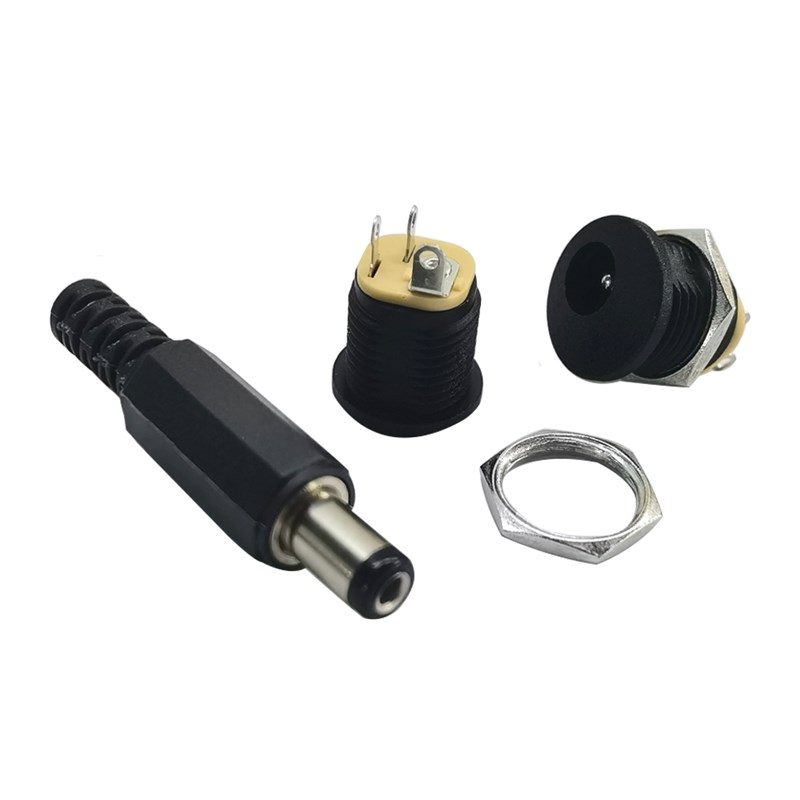 10PCS (5Pairs) DC12V 5.5 x 2.1mm Plastic Male Plugs DC022 DC