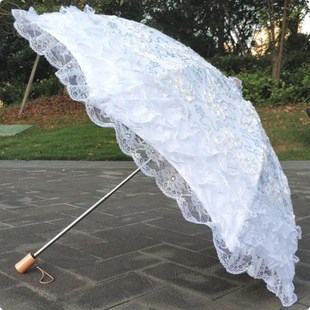 高档蕾丝伞公主洋伞太阳伞2021年新款 紫外线防晒结实小巧女士花边