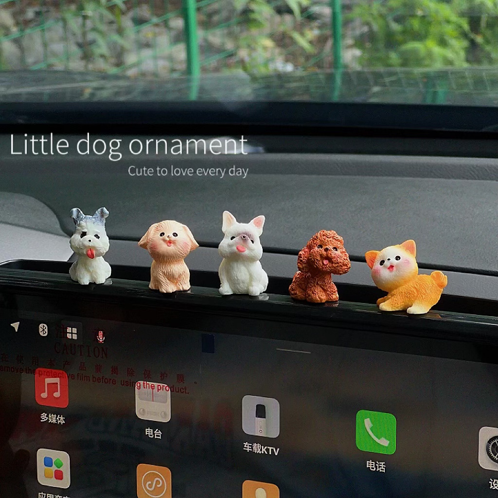 车载可爱柴犬汽车摆件女生高级感