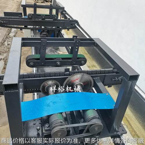 木工双端齐头锯小型推台锯多段锯木机圆木断木锯双头清边锯边皮锯